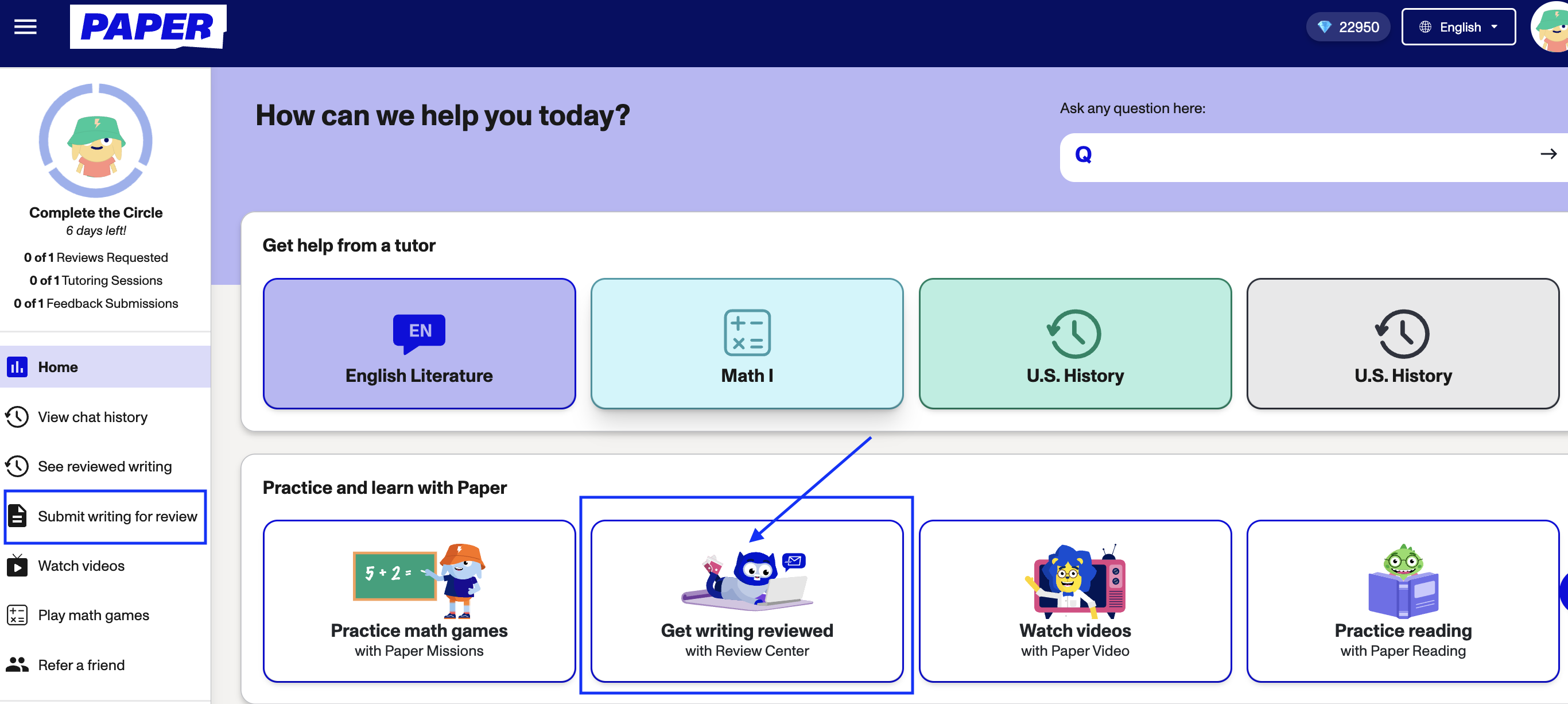 how-to-submit-work-to-the-review-center-paper